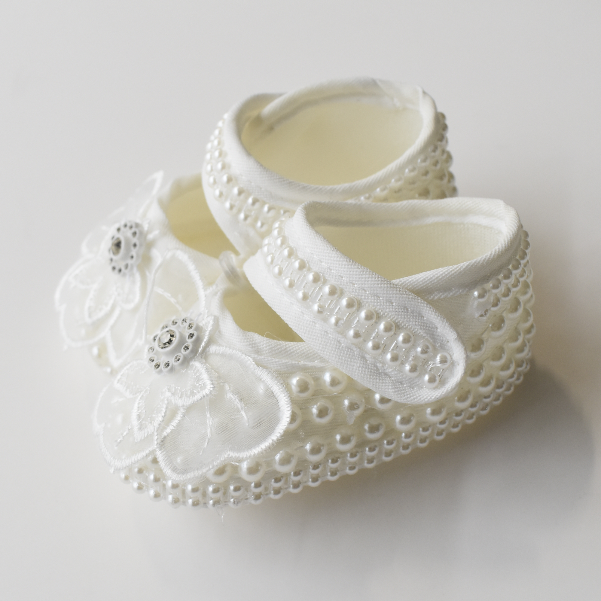 Baby Pearl Shoes & Headband Set - Baptism & Special Occasions