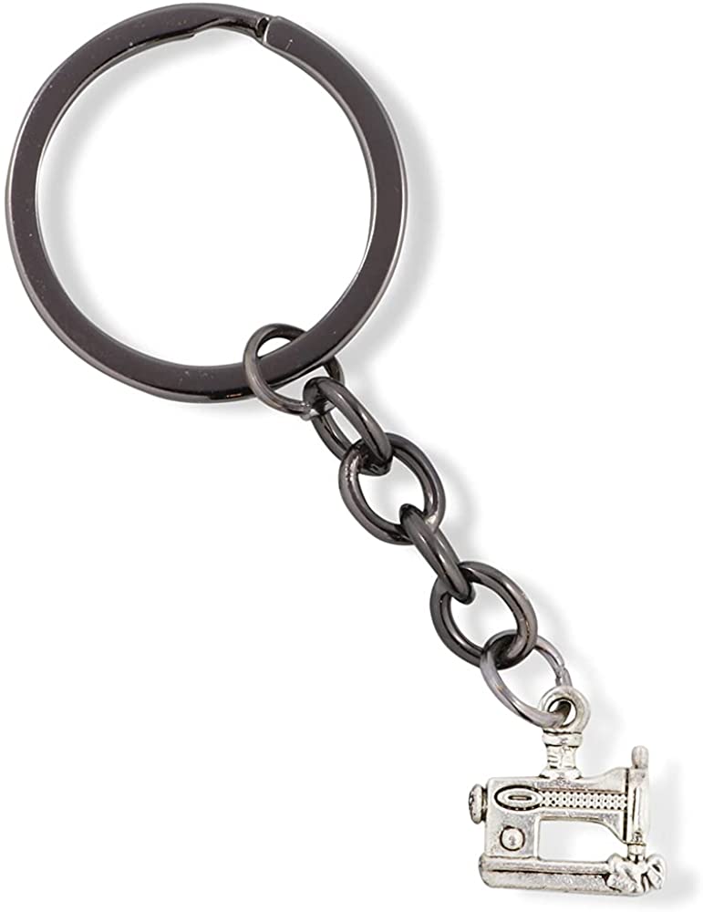 Sewing Machine Charm Keychain - Gift for Sewers & Crafters