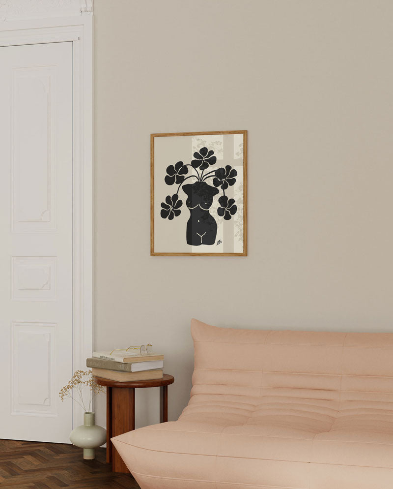 Boho Vase 11 - Contemporary Line Art Print