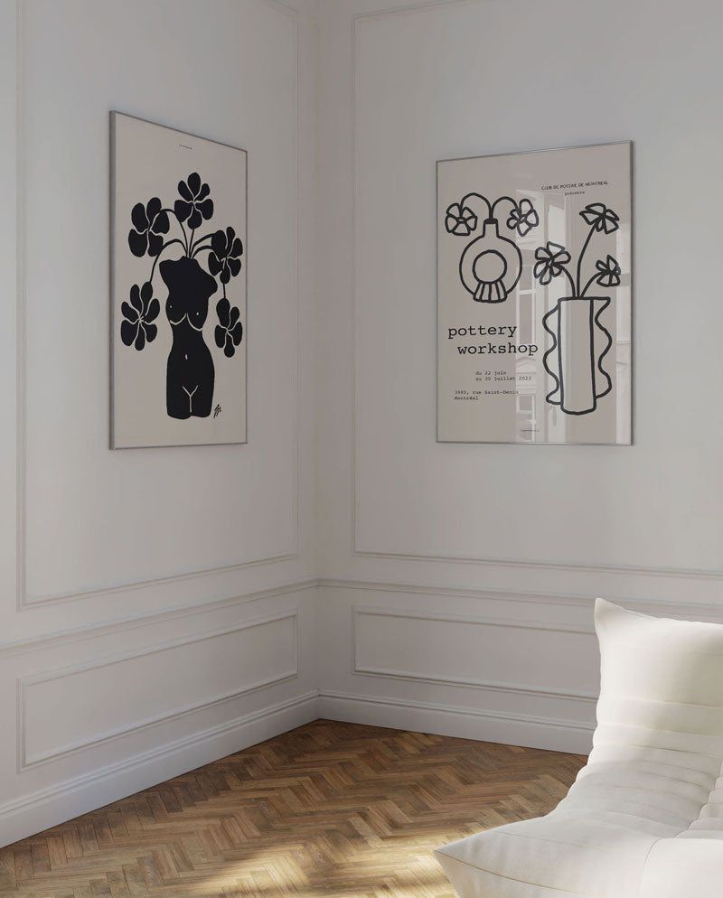 Boho Vase 11 - Contemporary Line Art Print