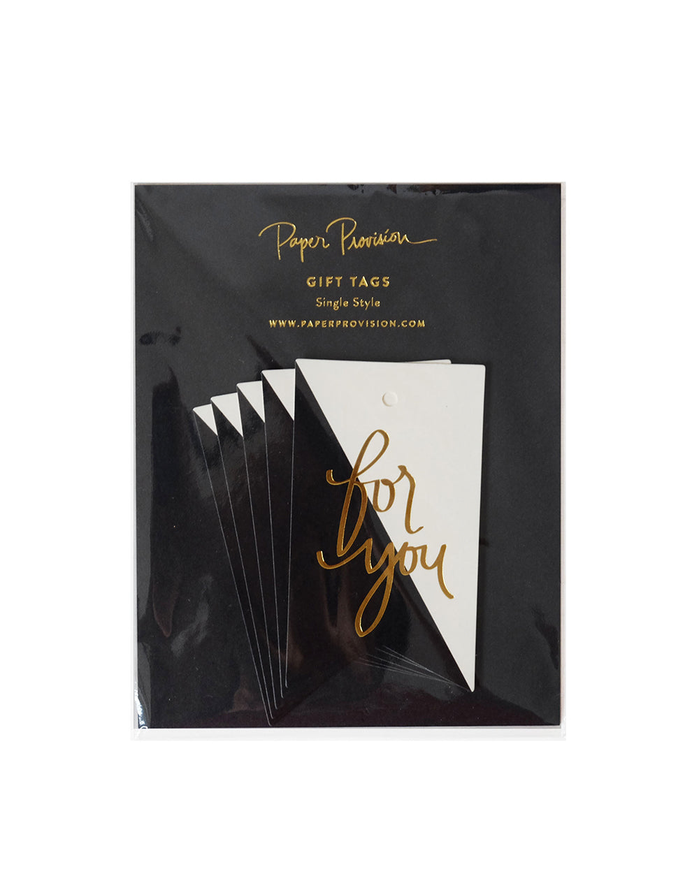 "For You" Gift Tags - Gold Script (5 Pack)