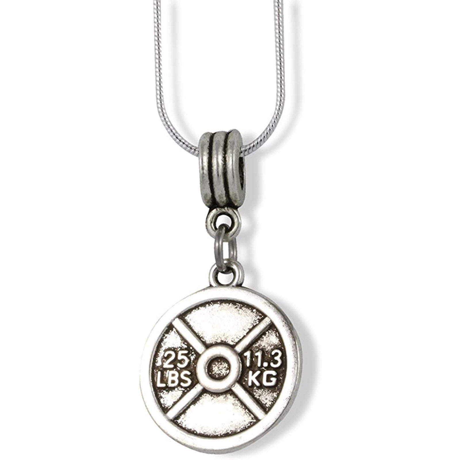 Fitness Weight Lifting Necklace - Gym Pendant Jewelry