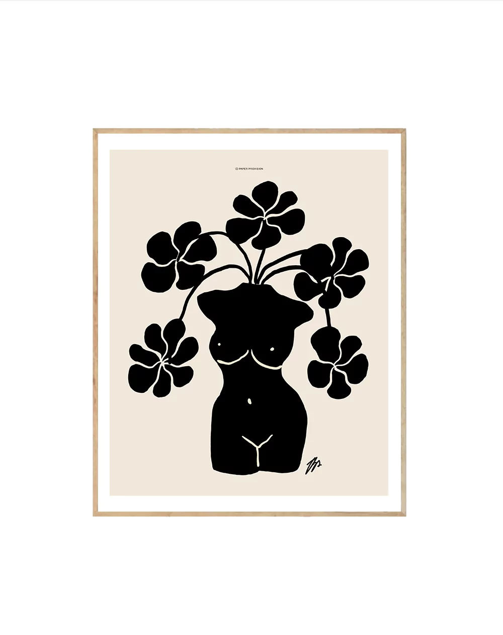 Boho Vase 11 - Contemporary Line Art Print