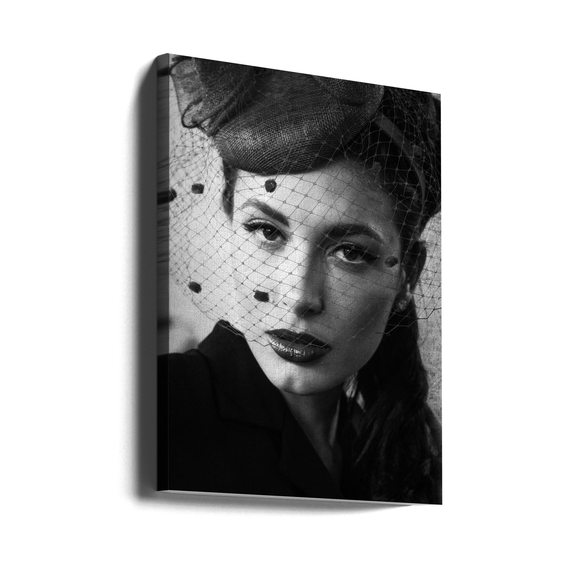 "Untitled" Vintage Portrait Canvas Print - Black & White
