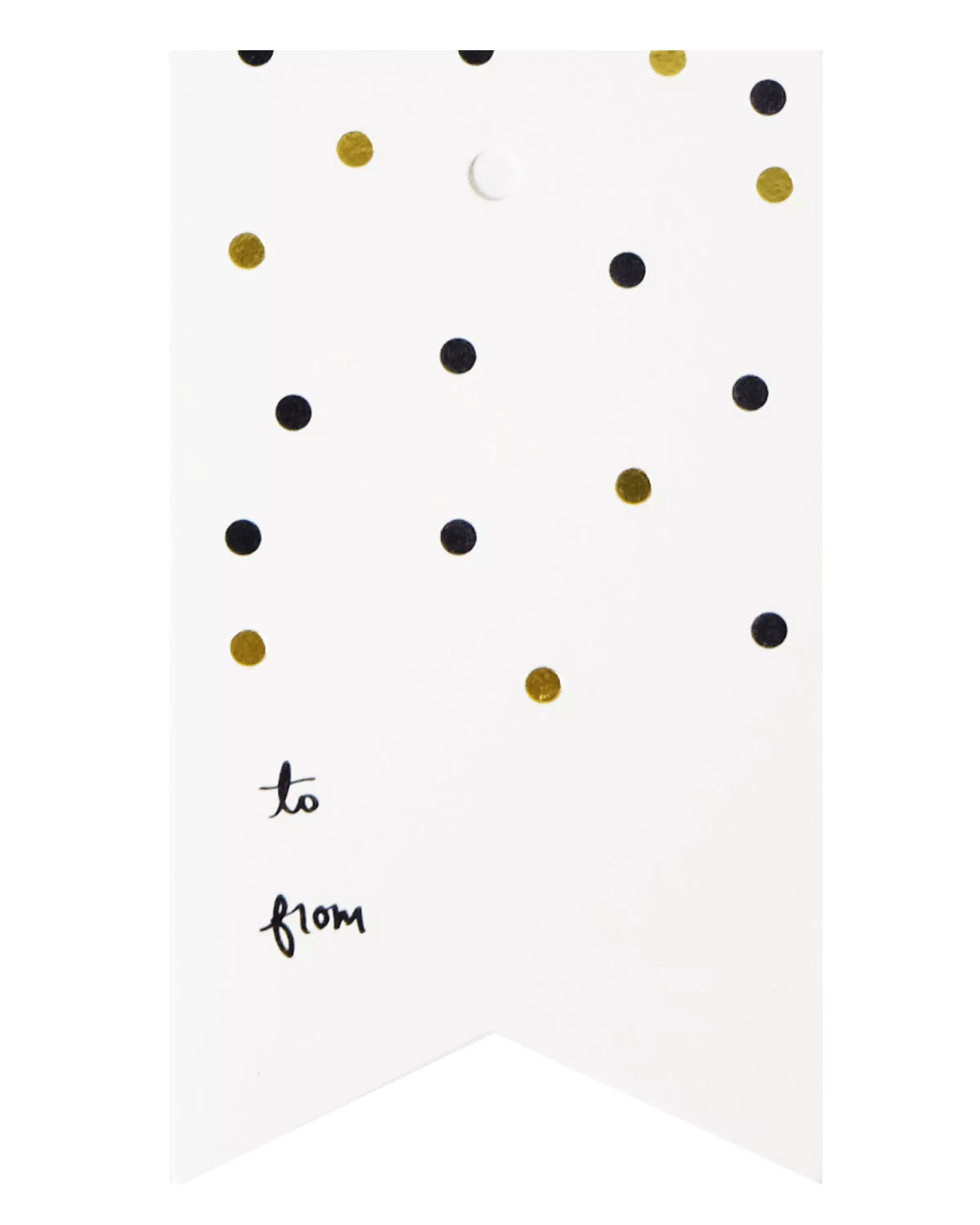 Gold & Black Confetti Gift Tags - Polka Dot (5 Pack)