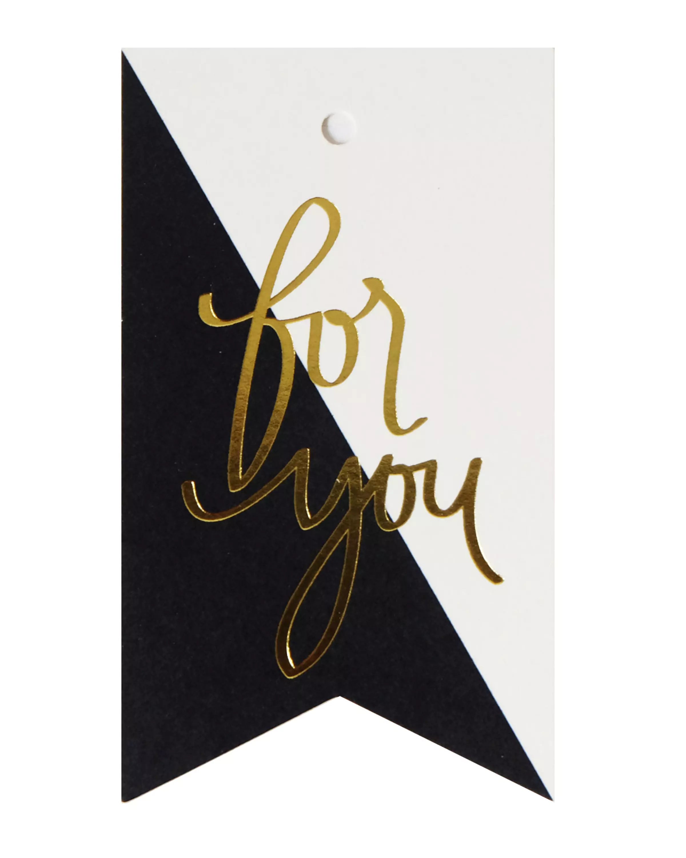 "For You" Gift Tags - Gold Script (5 Pack)