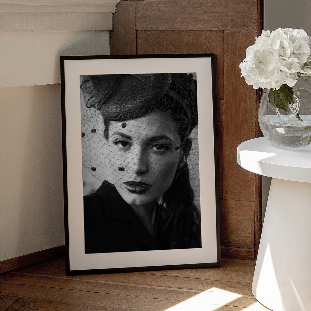"Untitled" Vintage Portrait Canvas Print - Black & White