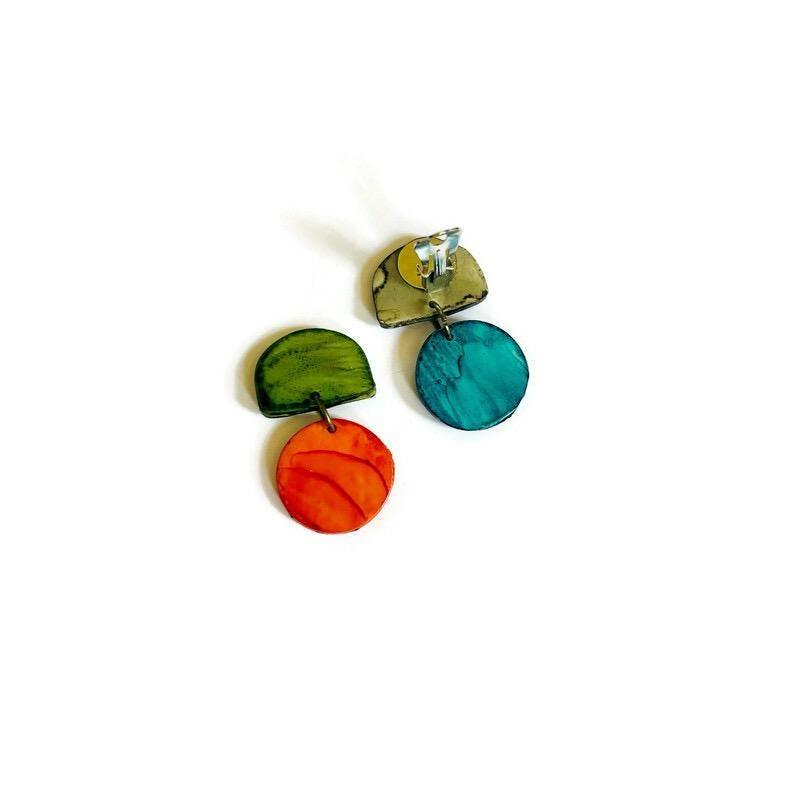 Quirky Mismatched Earrings - Handmade Polymer Clay