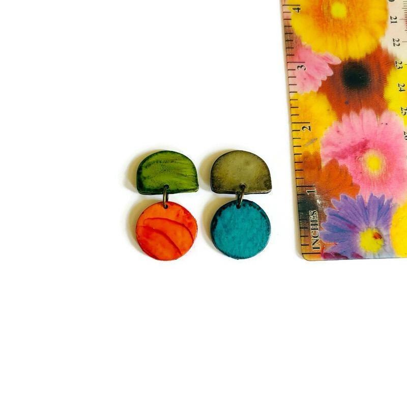 Quirky Mismatched Earrings - Handmade Polymer Clay