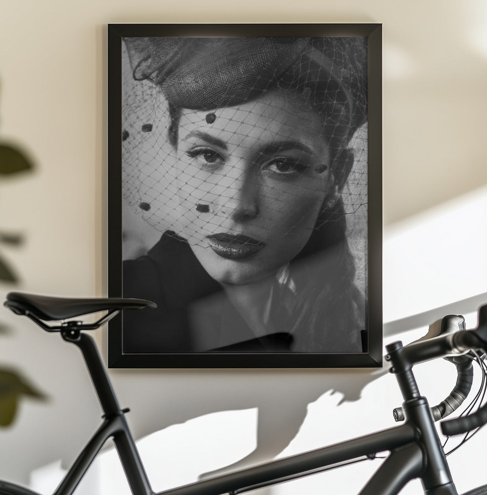 "Untitled" Vintage Portrait Canvas Print - Black & White