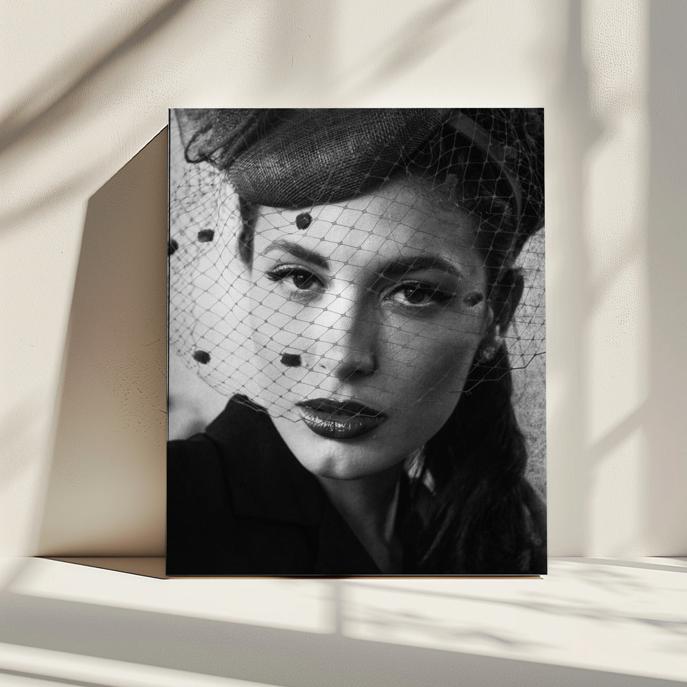 "Untitled" Vintage Portrait Canvas Print - Black & White