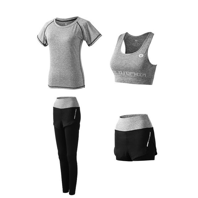 5-Piece Women's Yoga Set - Quick Dry Activewear