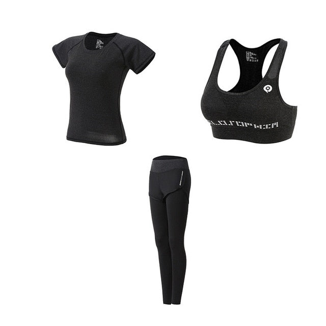 5-Piece Women's Yoga Set - Quick Dry Activewear