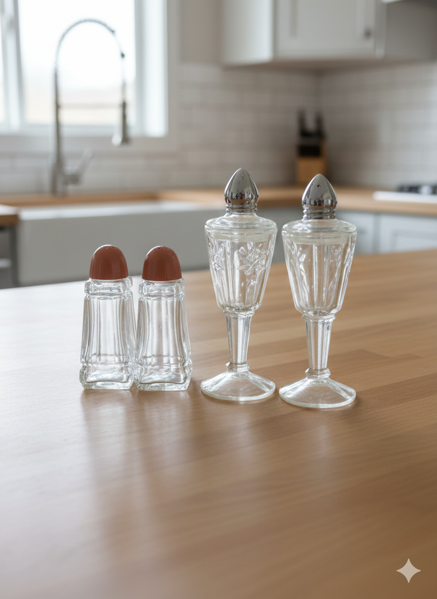 Vintage salt and pepper shakers