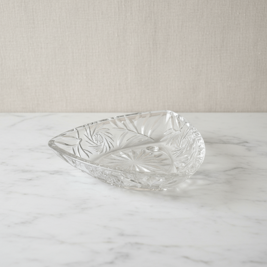 Vintage Glass Dish with Professional Background